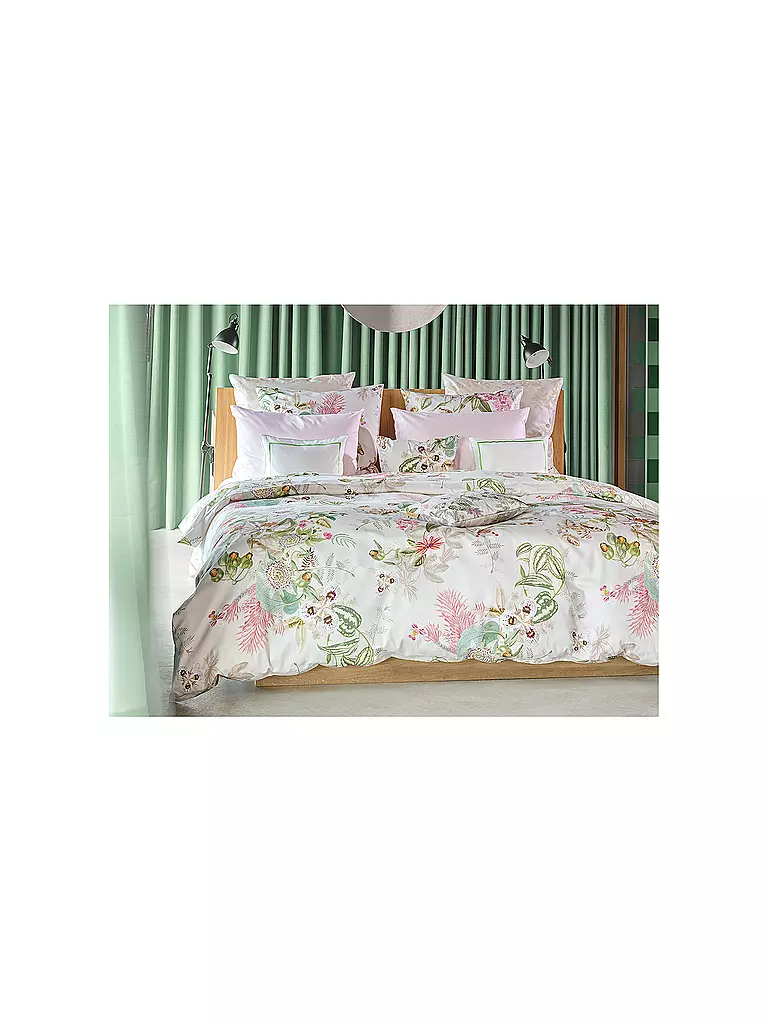 CHRISTIAN FISCHBACHER Satin-Deckenbezug BOTANIC 140x200cm Weiss weiss