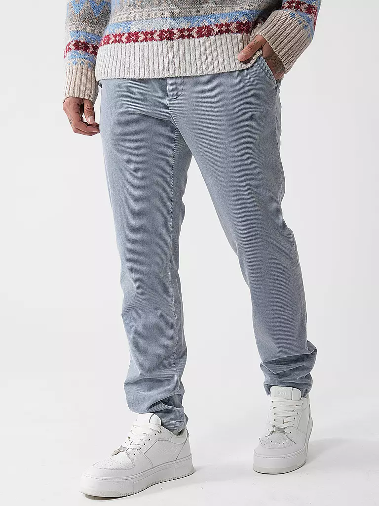 ALBERTO Cordhose Slim Fit hellblau