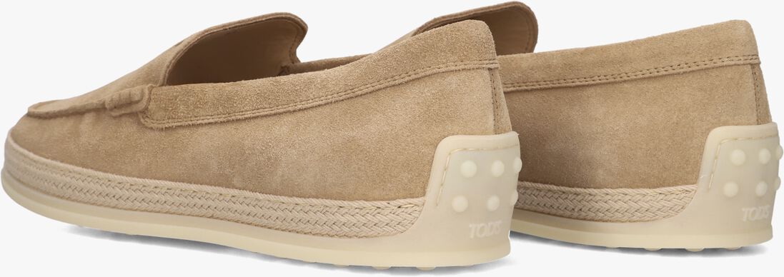 beige tod's instappers pantofola gomma rafia tv