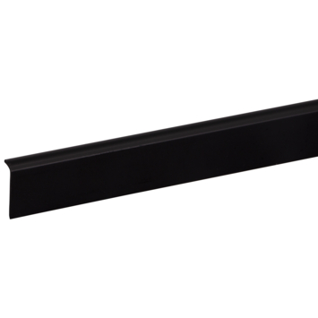 Hockeystickprofiel kunststof zwart 8x21mm 260cm