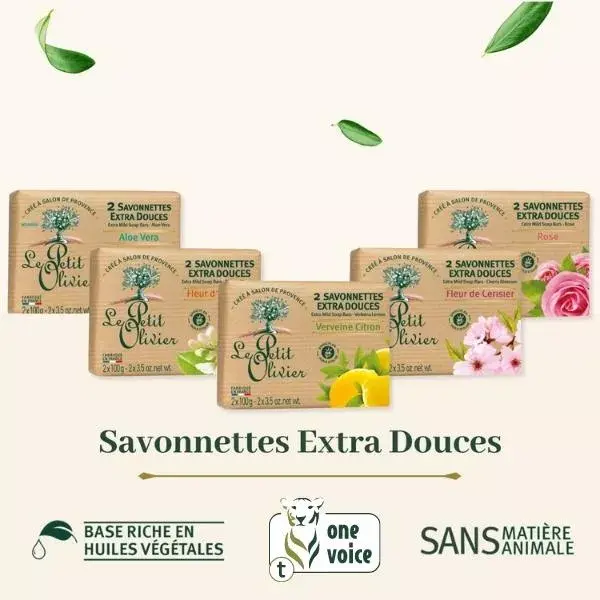 Le Petit Olivier - 2 Sabonetes Extra Suaves - Rosa 2 x 100g