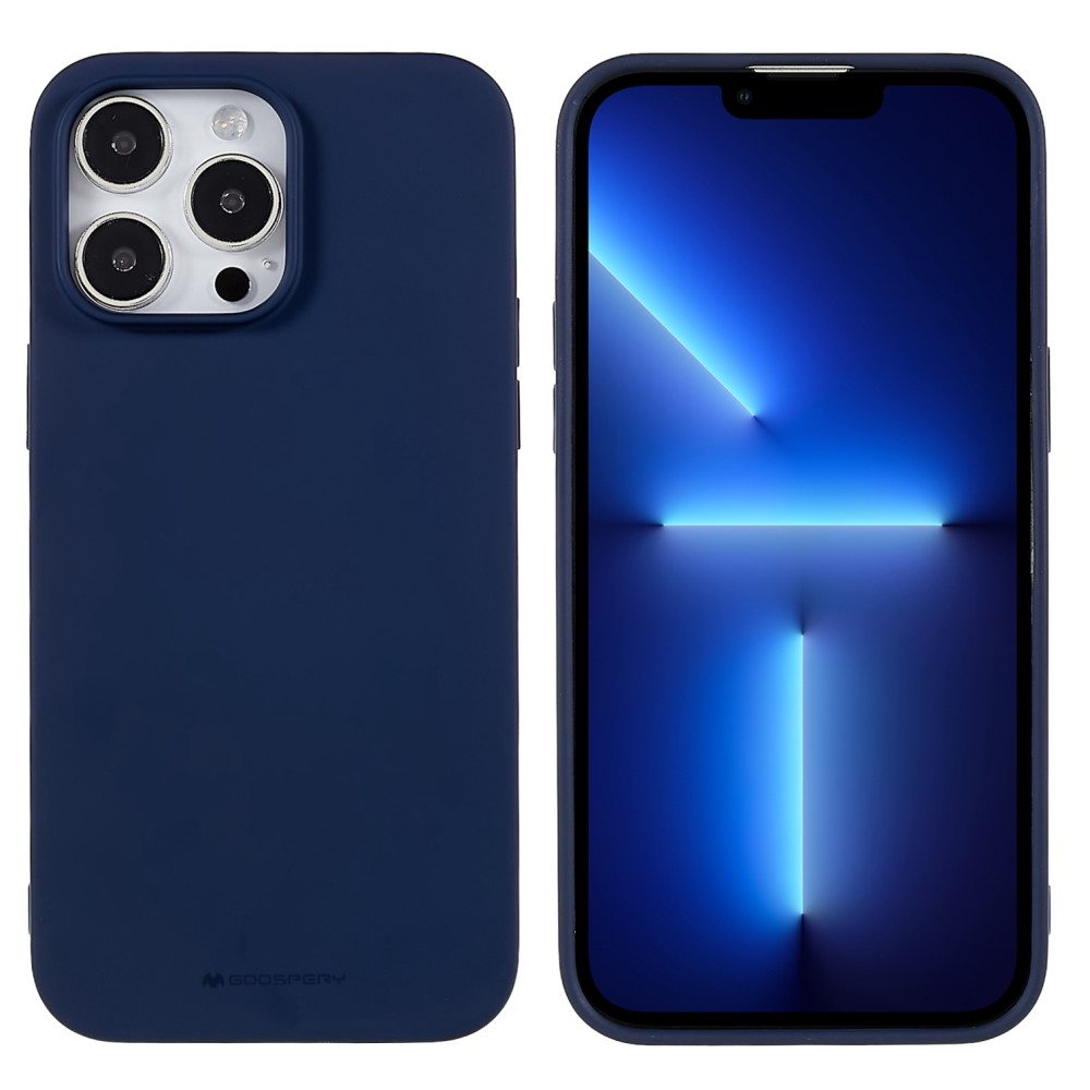 Mercury Goospery - iPhone 14 Pro Max Gummi Case Hülle - Dunkelblau (Matt)
