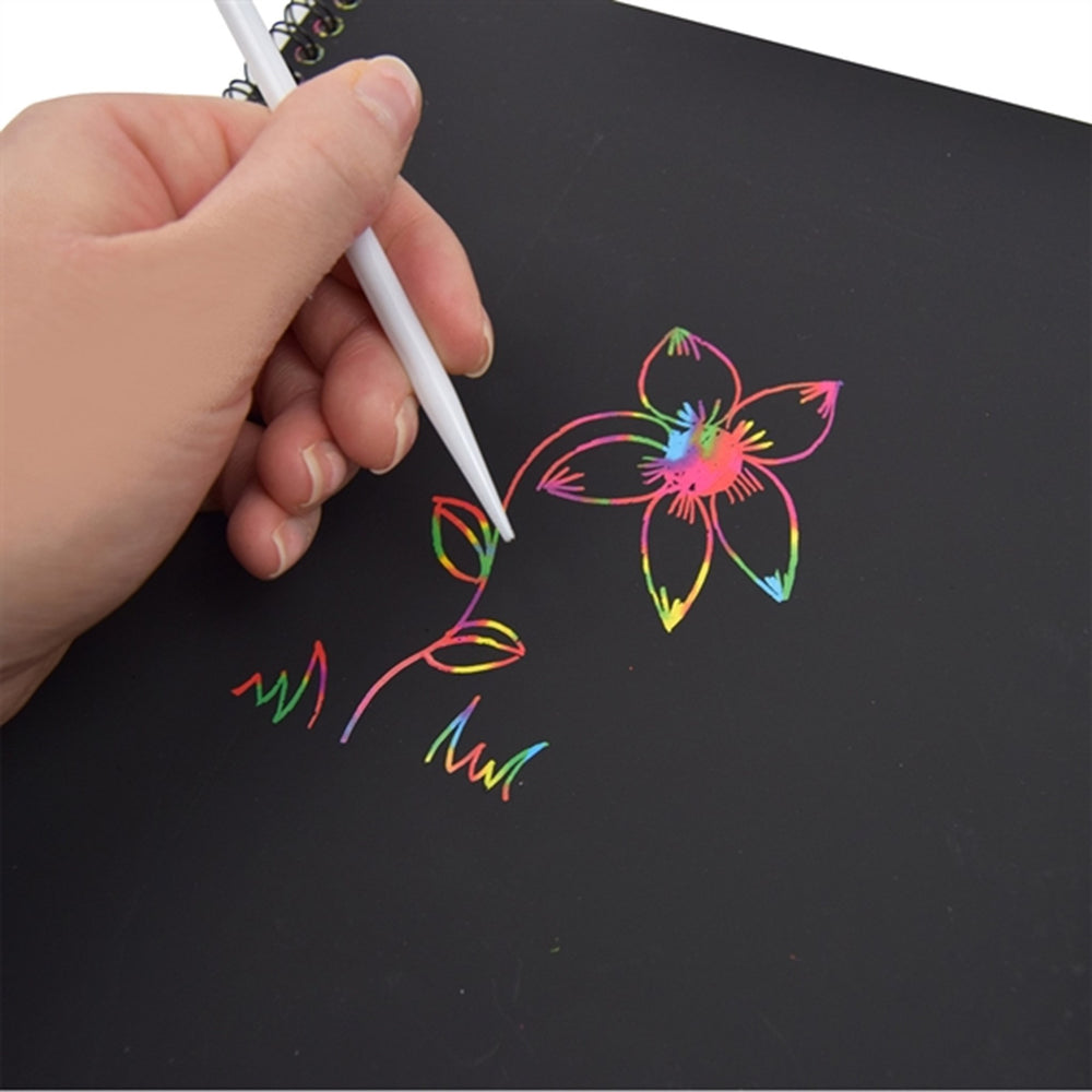 Magisk Color Scratch Bog A4 10 Sider med Pen