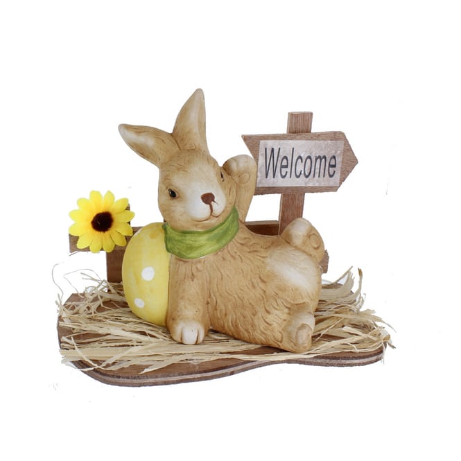 Oster-Standdeko - Welcome - ca. 17 x 8,5 x 14 cm - 1 Stück