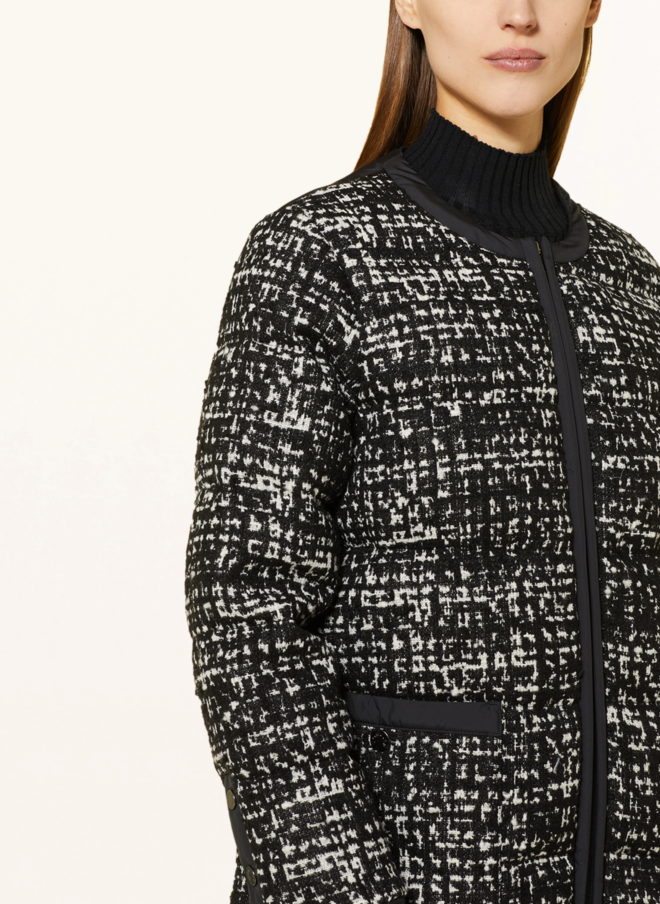 MONCLER Daunenmantel RHONE im Materialmix