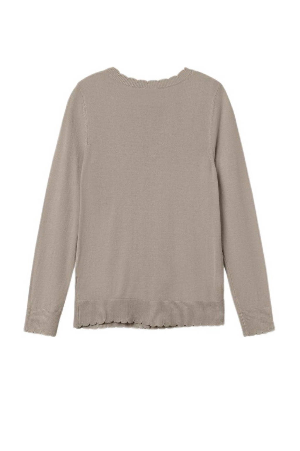 NAME IT fijngebreid vest NKFVAMONE beige