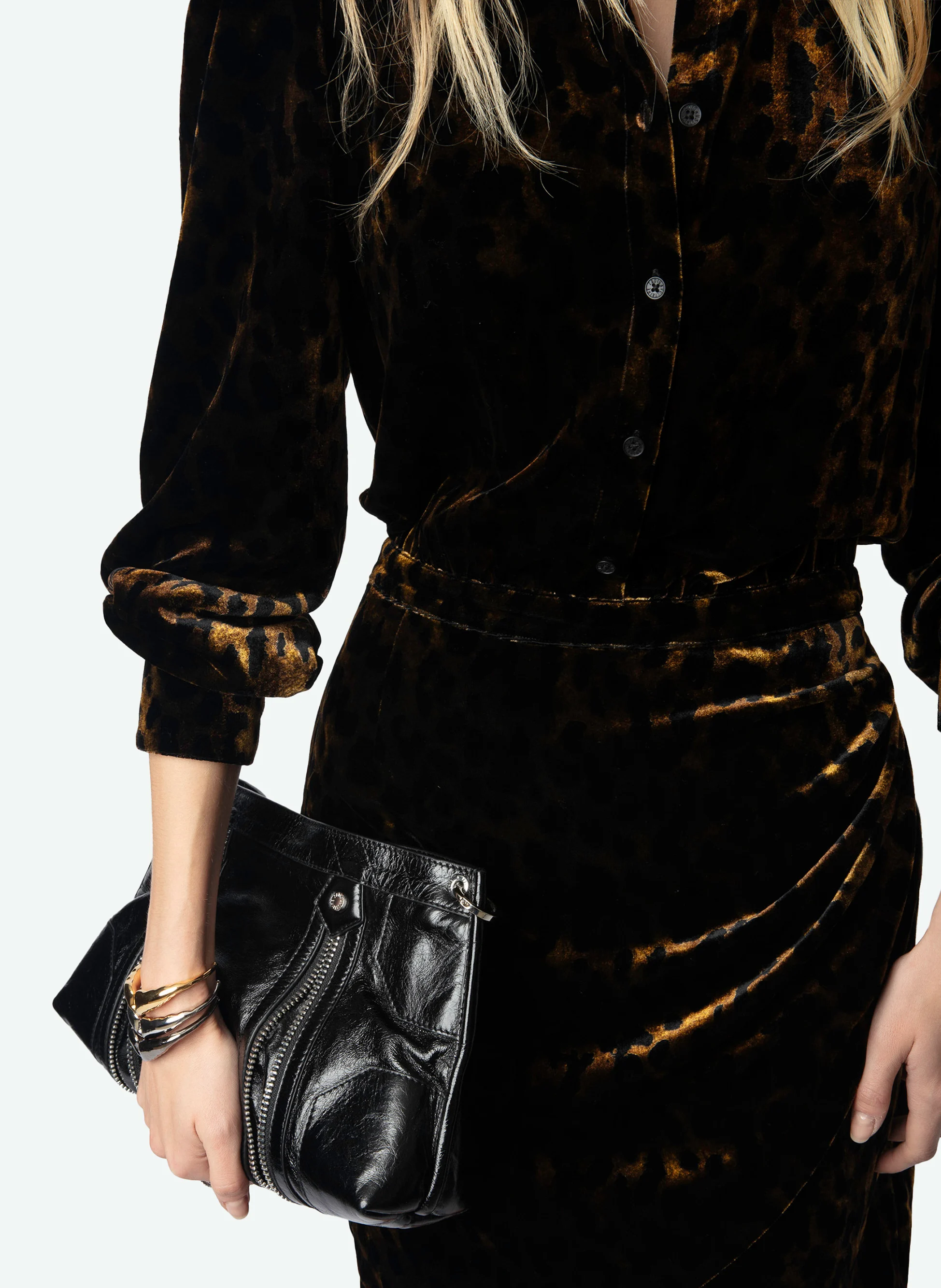 RULIPE - Robe courte en velours | Marron