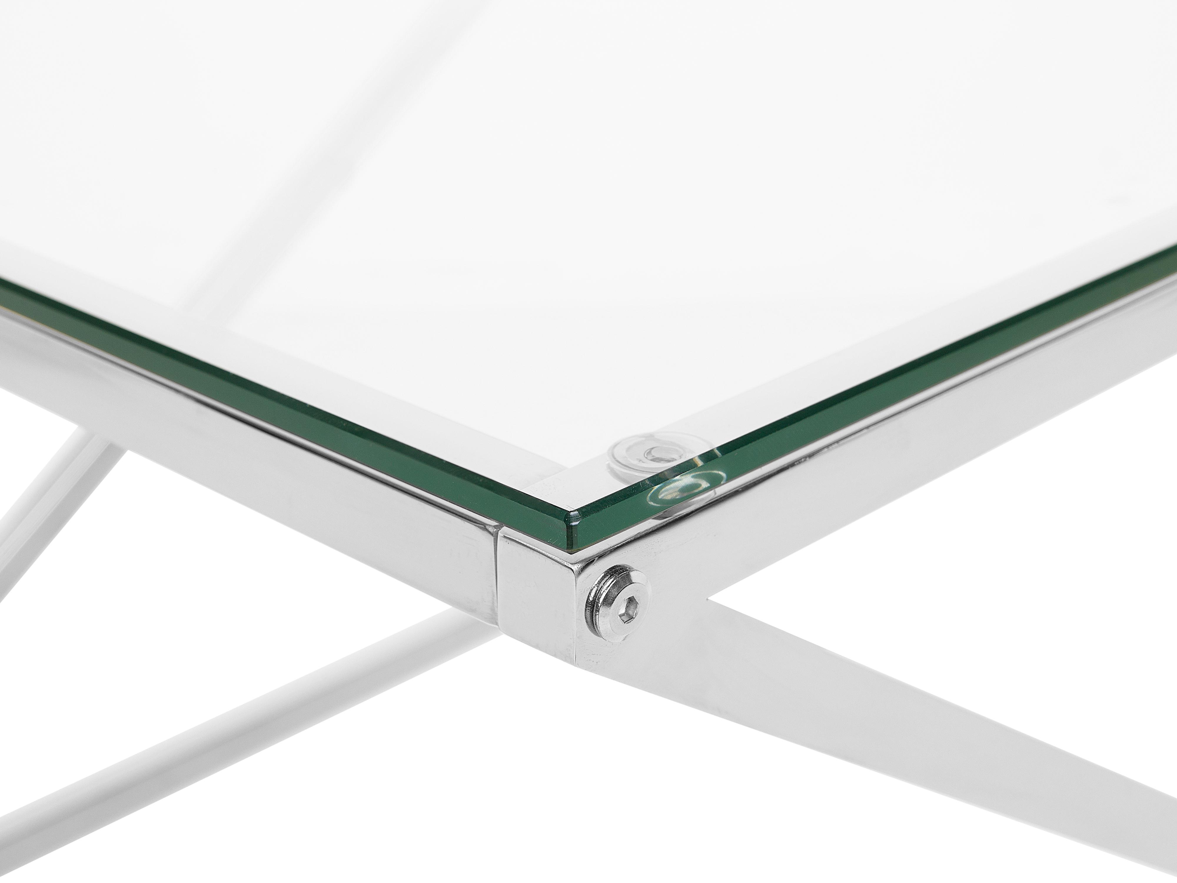 Salontafel BEVERLY Glas Zilver