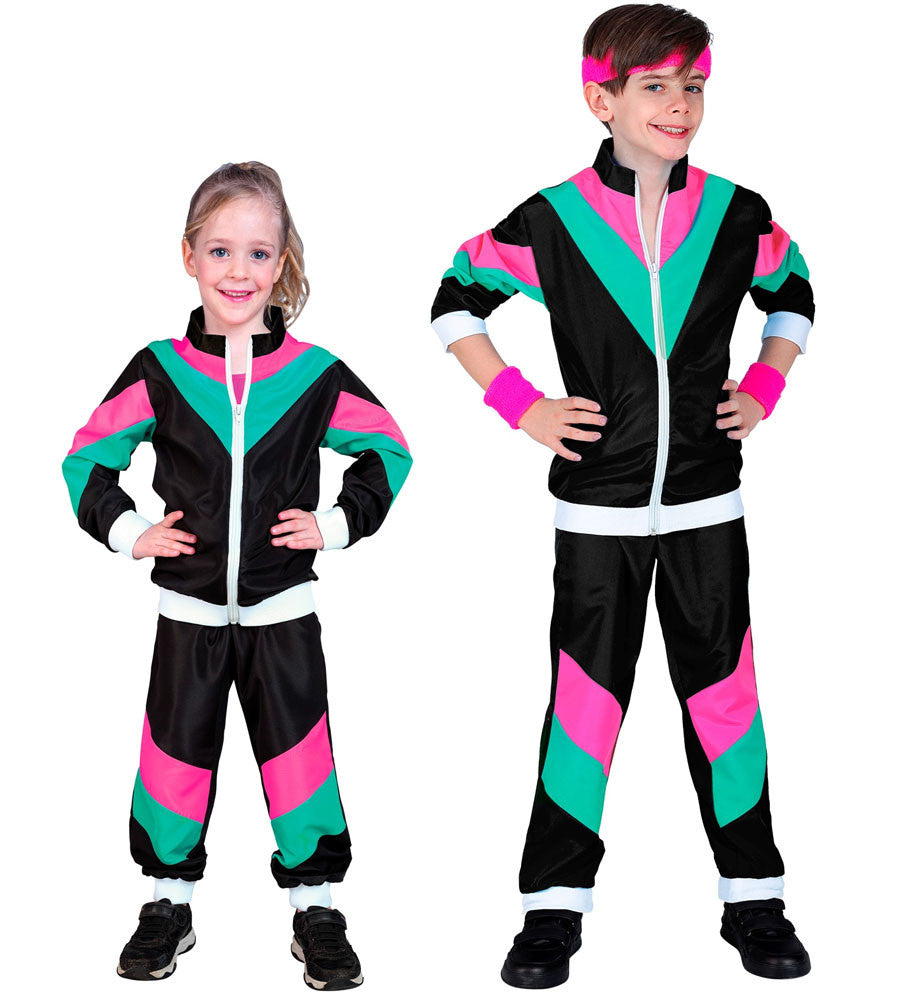 Groen Roze Zwart Trainingspak Fout Kind