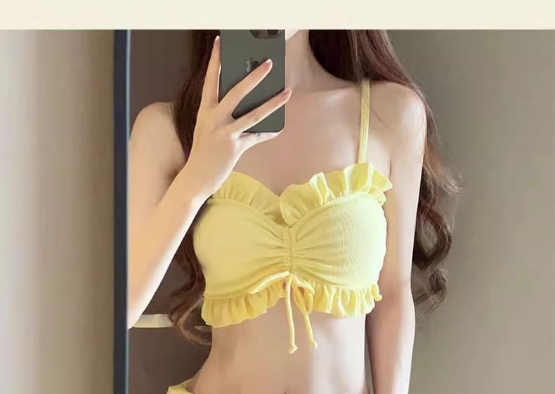 SANQI - Set: Effen bikini + rok