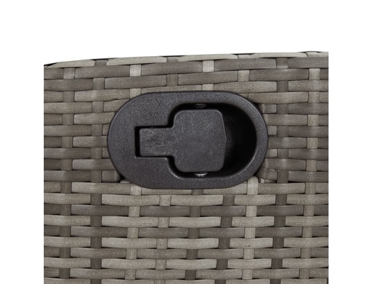VIDAXL - Ensemble table et chaises Ensemble à manger de jardin 9 pcs coussins gris résine tress...