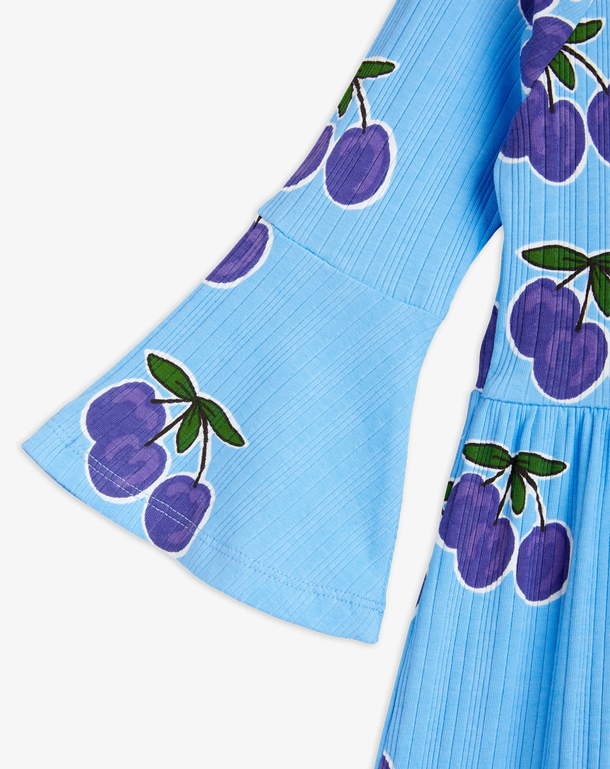 Kleid PLUM AOP mit Trompetenärmel in blue