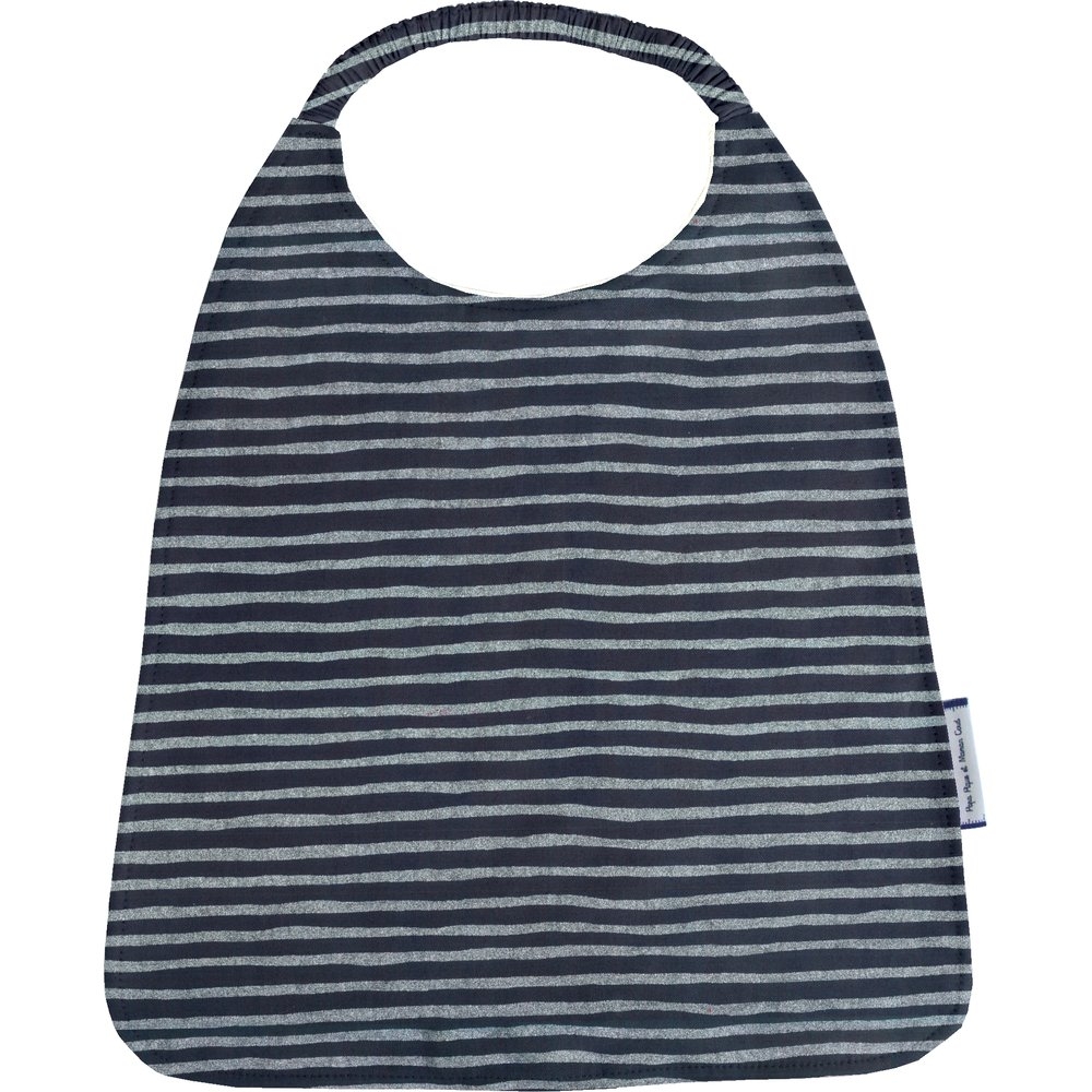 Serviette Enfant Élastique Rayé Argent Marine