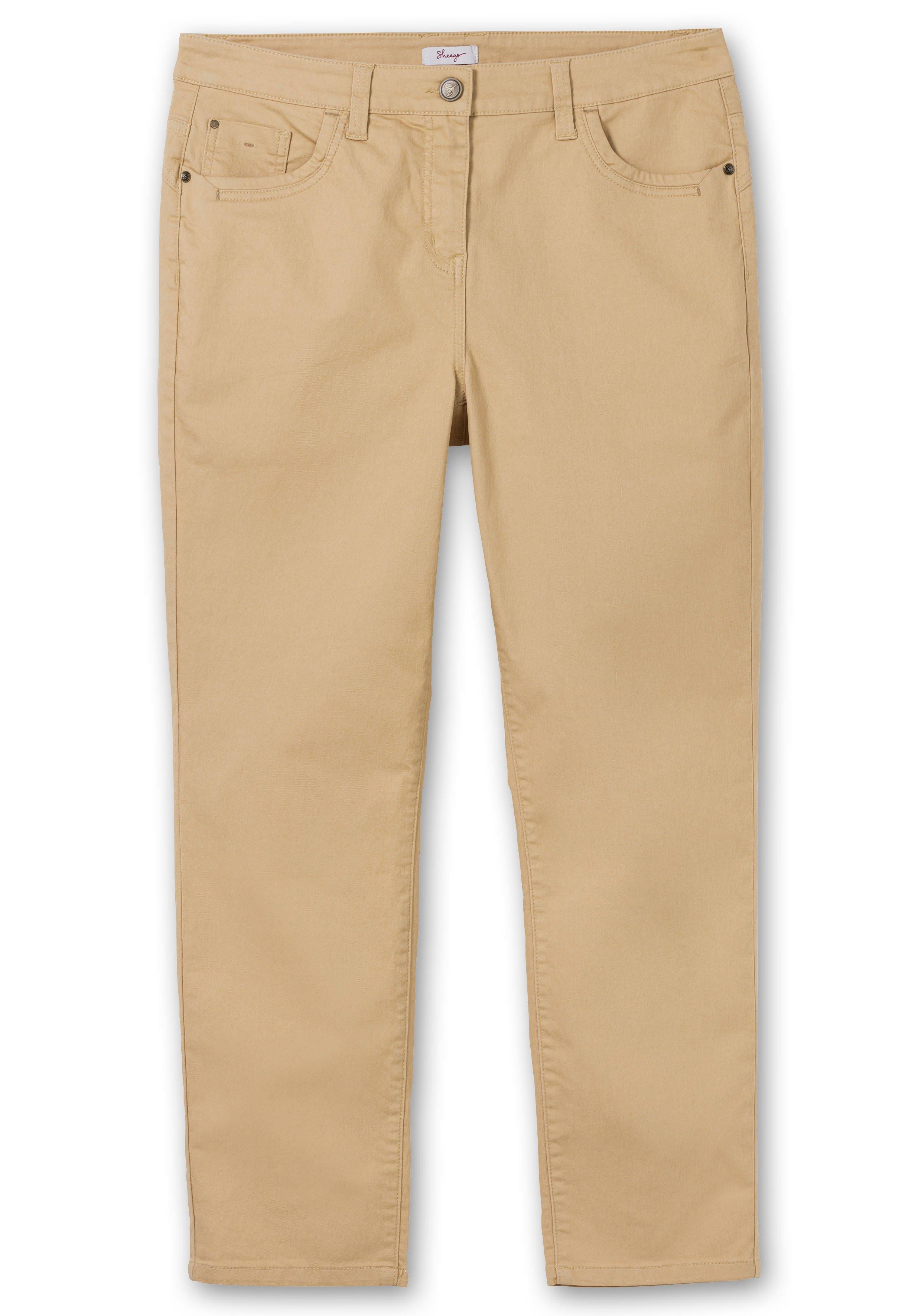 Schmale Hose im Coloured-Denim-Look