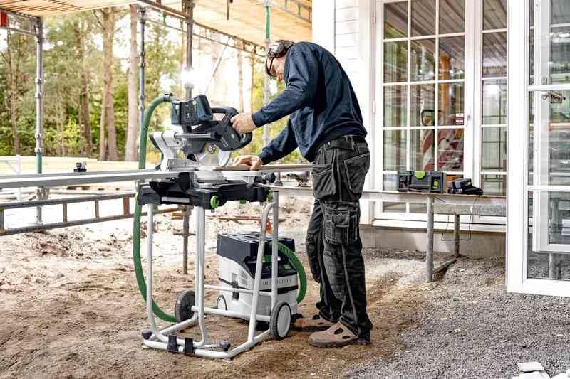 Festool Akku-Absaugmobil CTLC MIDI I-Basic CLEANTEC (mit Hauptfilter, SELFCLEAN Filtersack, Saugschlauch glatt Ø 27/32 x 3,5 m, Sauger-Fernbedienung)