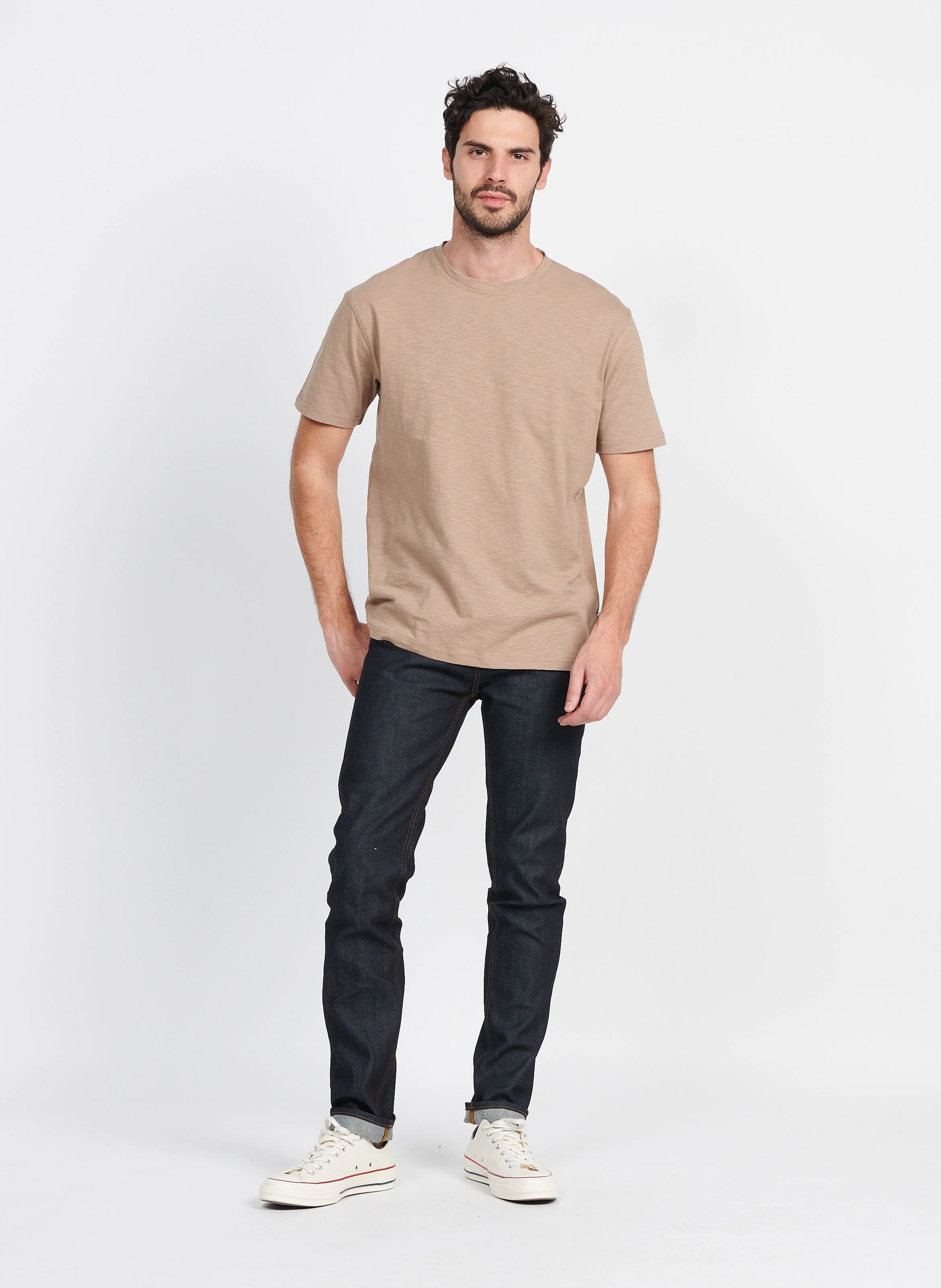 Jean slim en coton bio| Gris