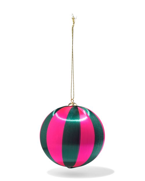 Boule de Noël en satin rayé
