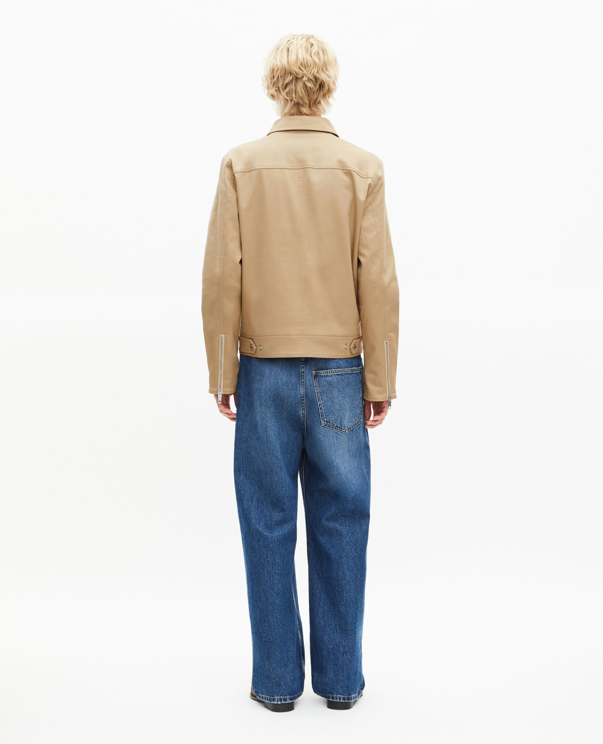 Blouson en coton beige