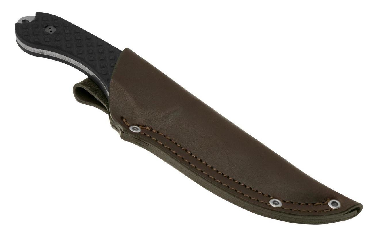 Bradford Knives Guardian 4.2 Black G10 Textured, CPM-Magnacut, Sabre Grind, Stonewashed Finish, vaststaand mes