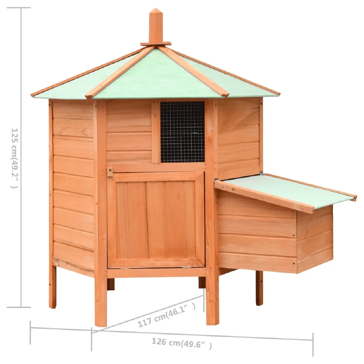 VidaXL Poulailler - Bois de pin et sapin