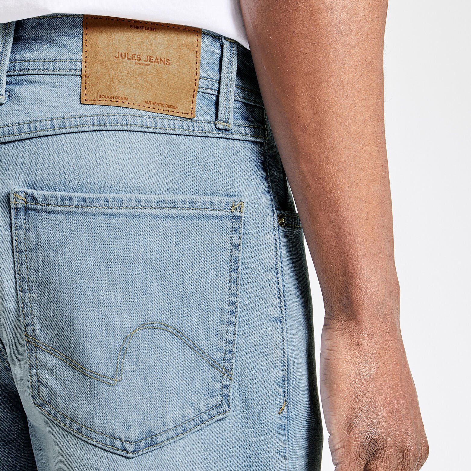 Bermuda en jean en coton recyclé Bleu moyen