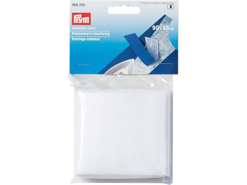 Prym Vlies Schneider 90 x 45 cm, zum Aufbügeln, weiss Das Schneider-Vlies ist speziell für das Stabilisieren von Stoffen