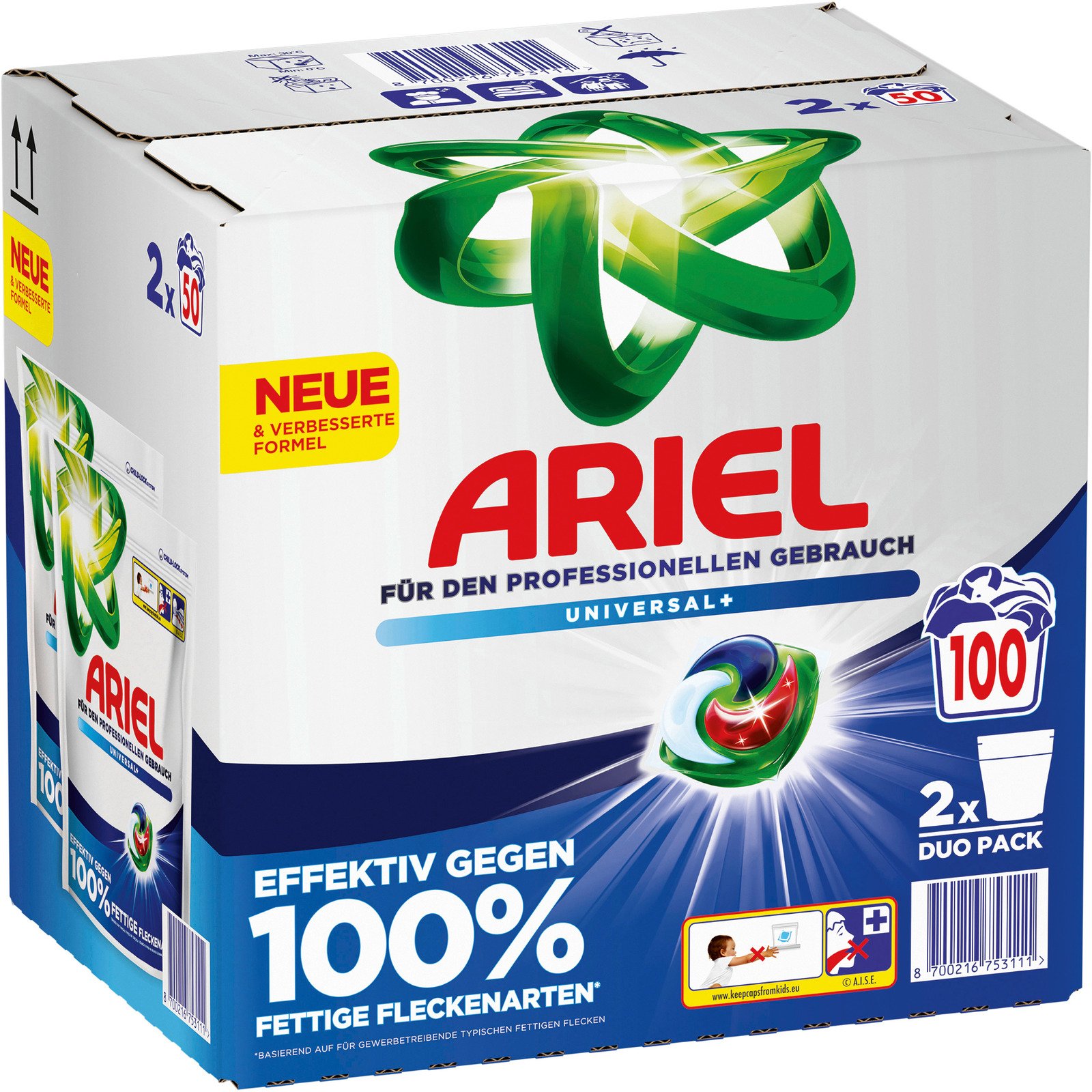 Ariel Professionals Wäschepods Universal 2 x 50 Waschgänge