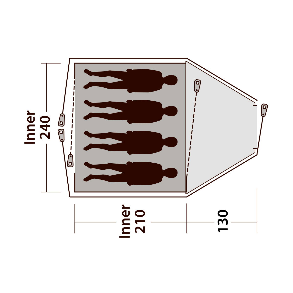 Outwell Cloud 4 campingtelt, 4 personer
