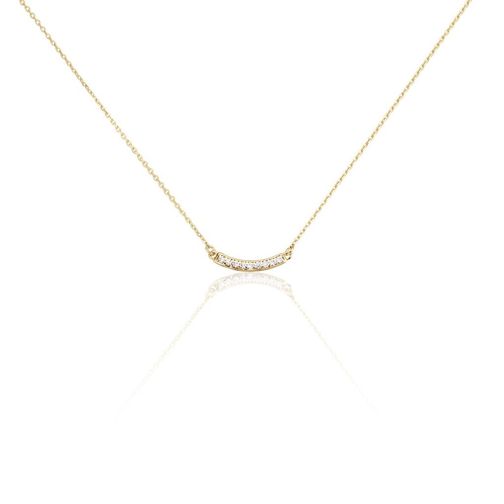 Collier Plaqué Or Kumb Oxydes De Zirconium