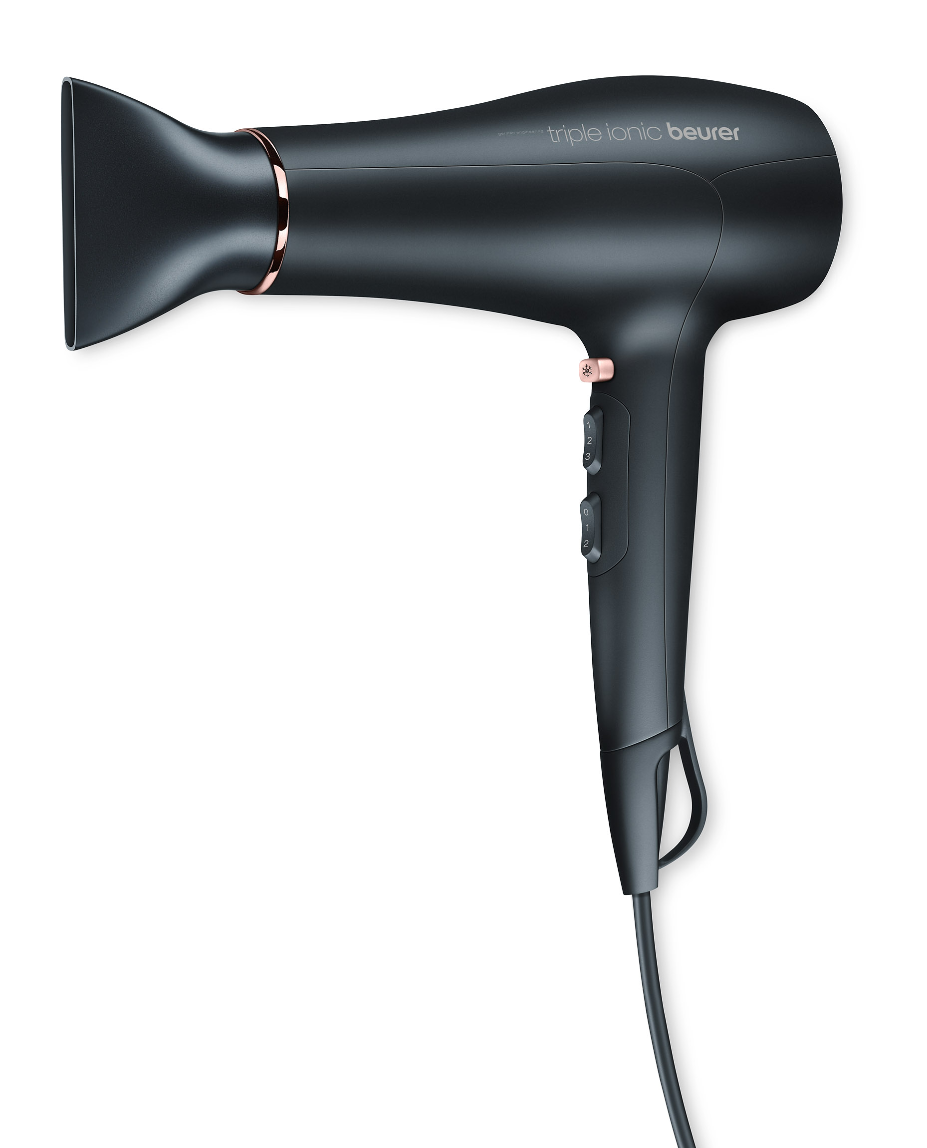 HC 50 Style Pro Haartrockner Haar Styling Haarföhn mit 2 Aufsätzen (59383) - Schwarz / Roségold