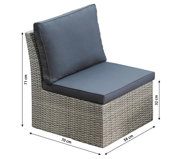 Dehner Geflecht-Lounge Rom, 4-teilig