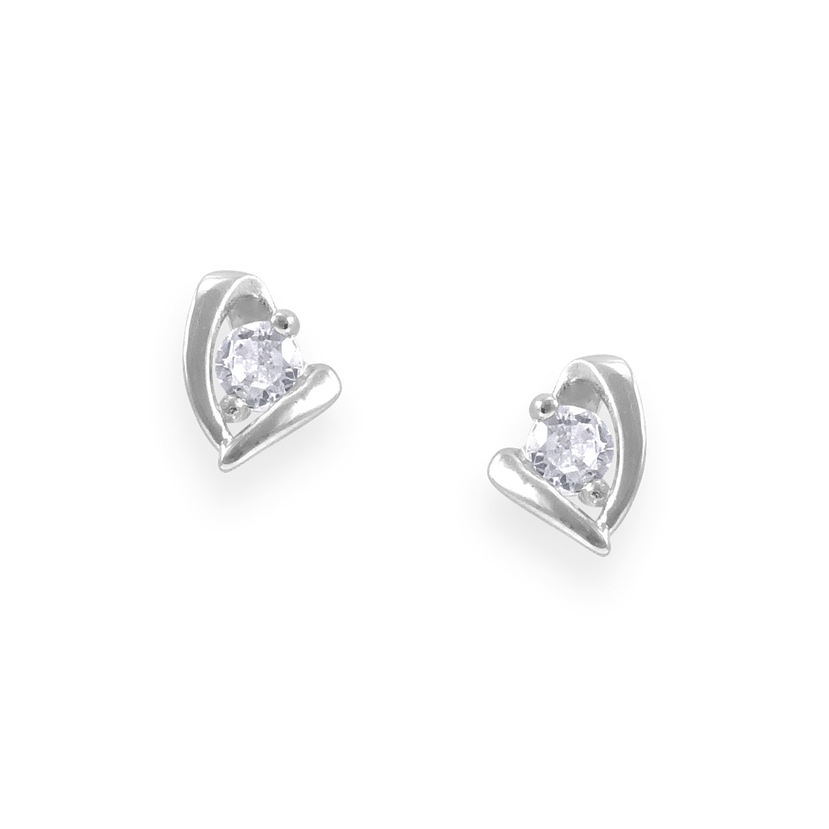 Boucles d'oreilles en argent 925 rhodié avec oxydes de zirconium