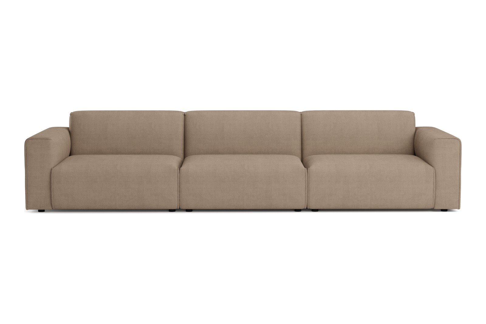 Monaco 3,5-seter sofa Tekstil Fjord 4 Antilope med sorte ben. Std komfort.