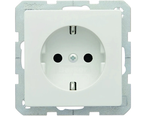 Berker 47436089 Stopcontact Q.1/Q.3 polarwit/fluweel
