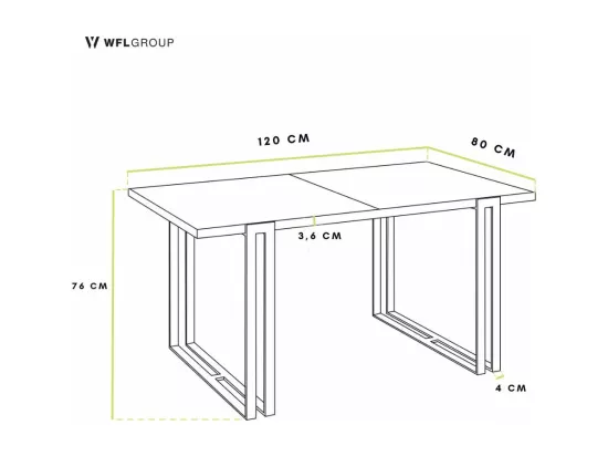 Table à Manger Extensible - Table Style Loft En Métal - Table Style Industriel Pour Le Salon - Gain De Place - 120 / 220 Cm - Blanc/doré - 120 X 80 Cm