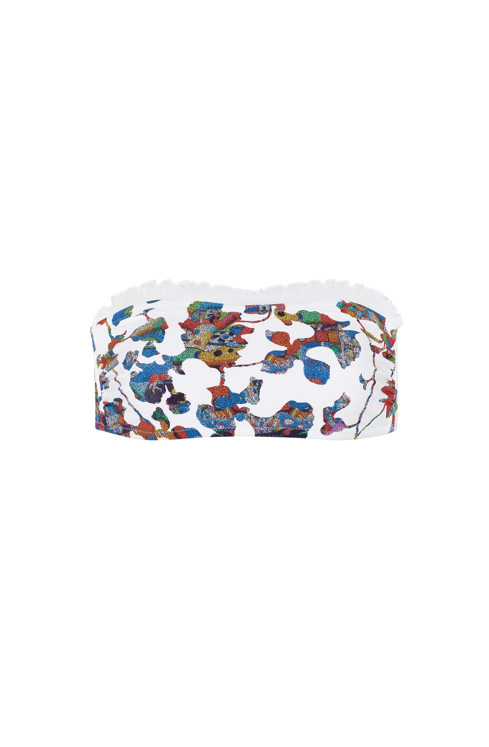 valli Haut de maillot de bain bandeau imprimé WONDERLAND à volant Wonderland