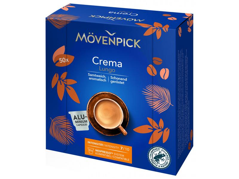 Mövenpick Kaffeekapseln Lungo Crema 50 Stück Kaffeekapseln für Nespresso Maschinen