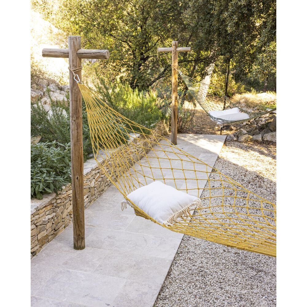 Hamac filet à suspendre Chypre 1 personne polycoton L275xl100cm
