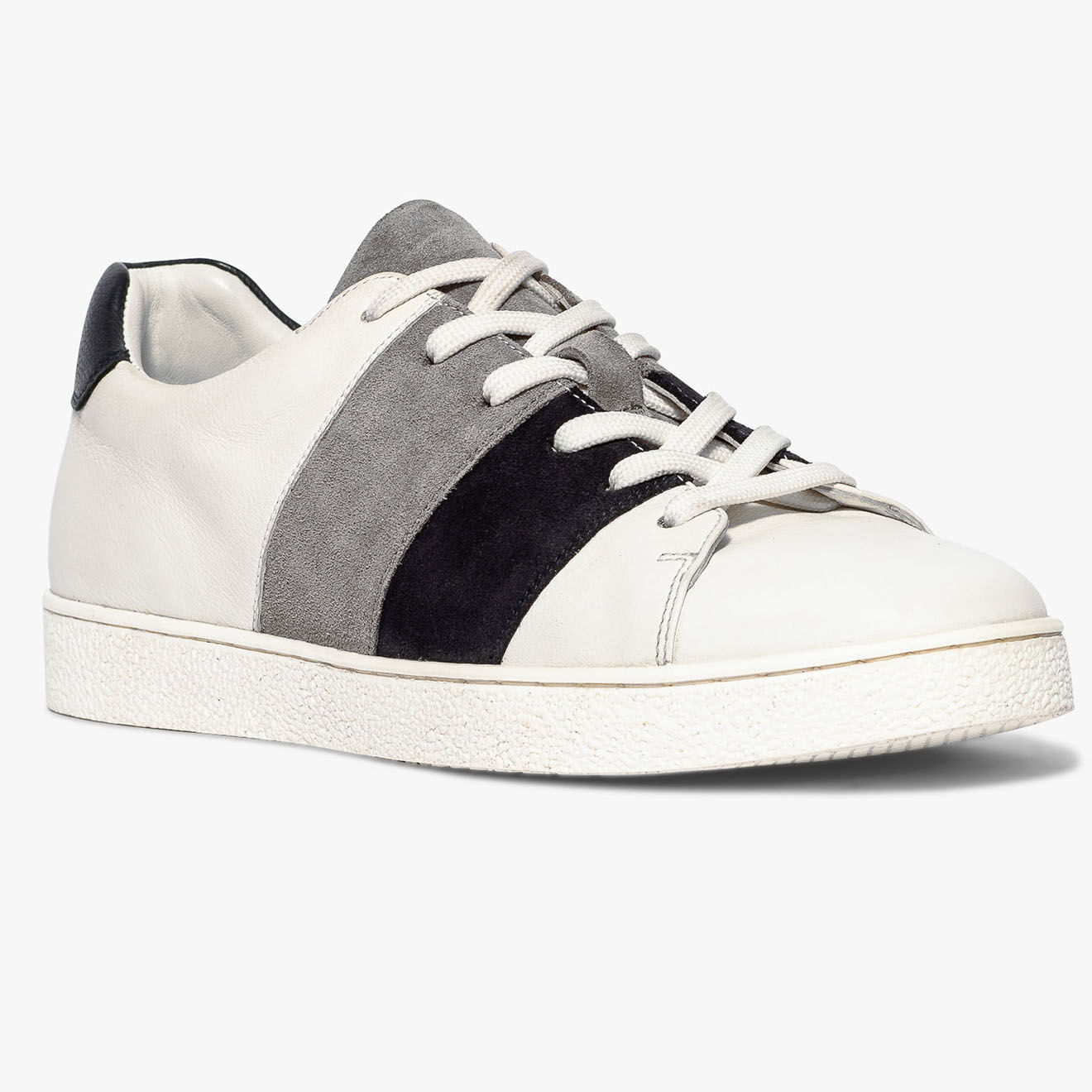 Bocage Baskets en Cuir Kemo blanc/gris/marine