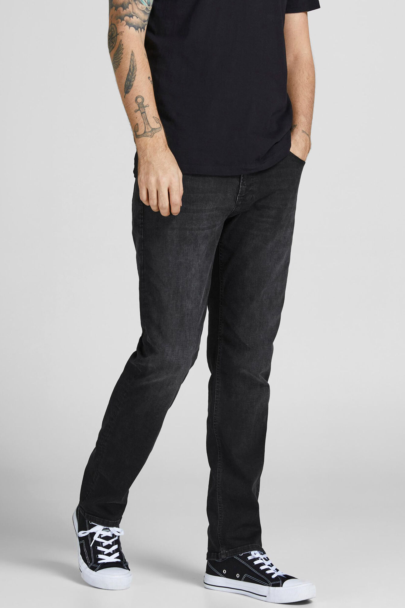 Calça jeans Clark preta de corte regular