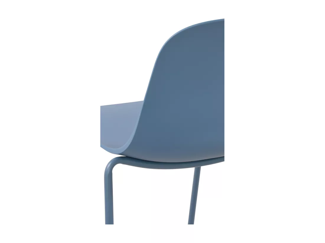 Chaise de conférence - Plastique - Bleu - Hardin