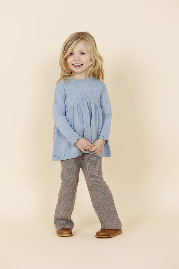 Copenhagen Colors MERINO WIDE RIB PANTS Natural melange