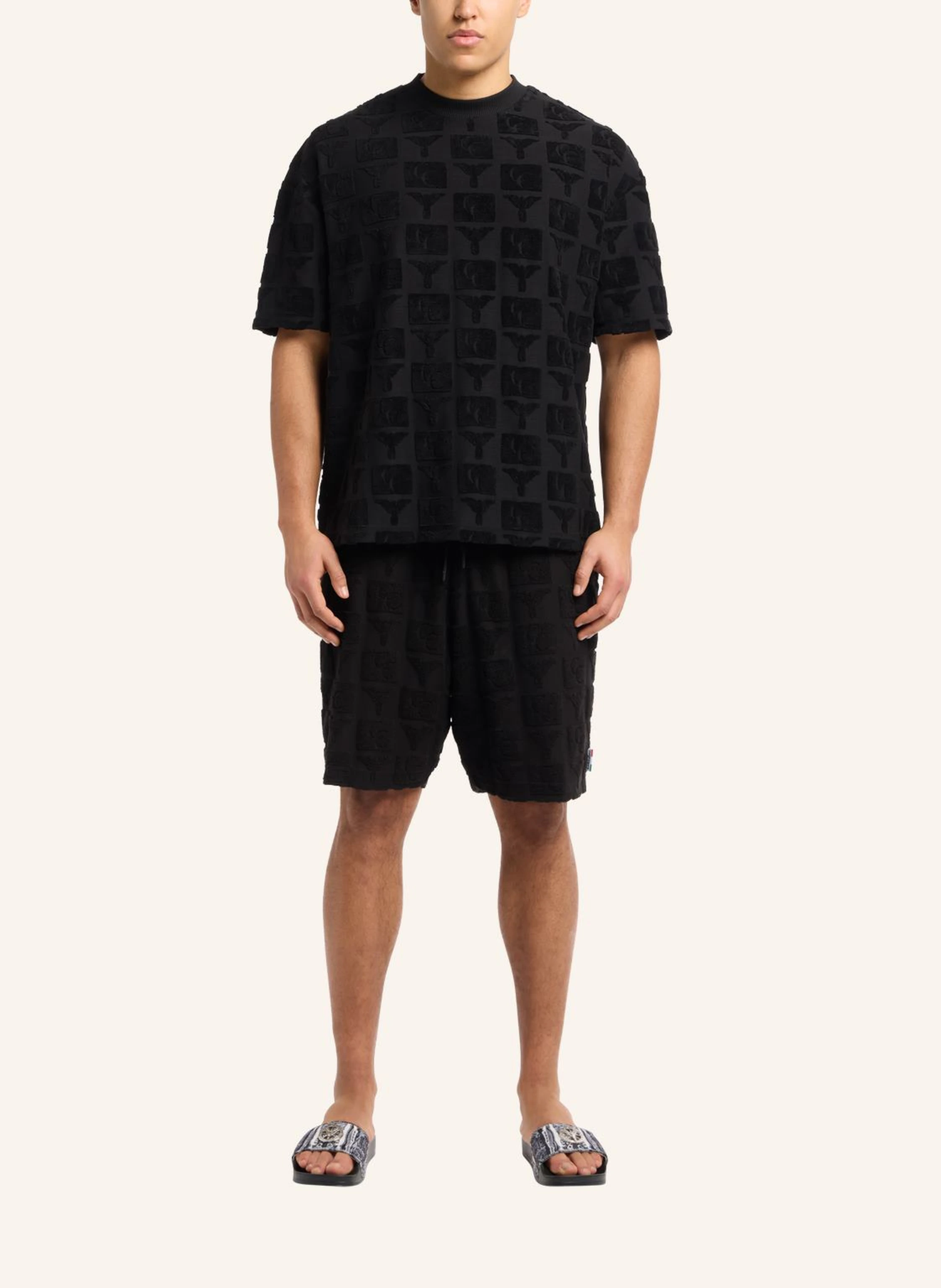 CARLO COLUCCI Oversize T-Shirt mit Frotteeinsätzen EBNICHER