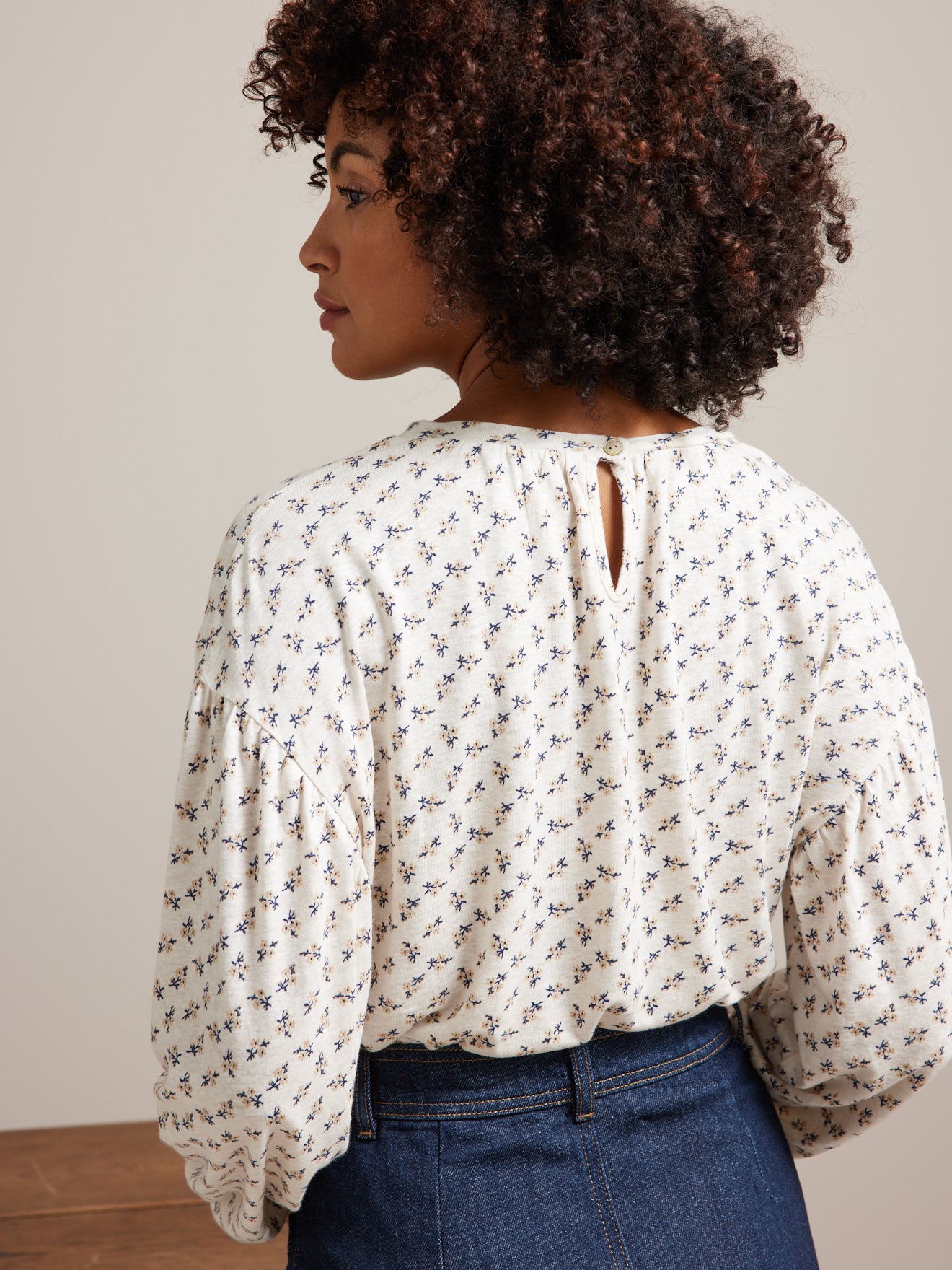 T-shirt manches bouffantes femme lin et viscose