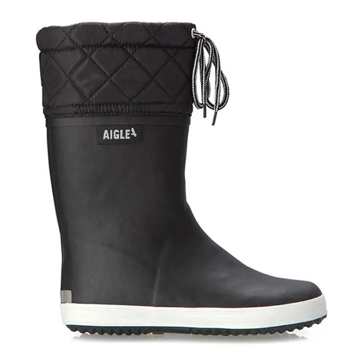 Aigle Bottes De Pluie Giboulée Fourrées | Noir