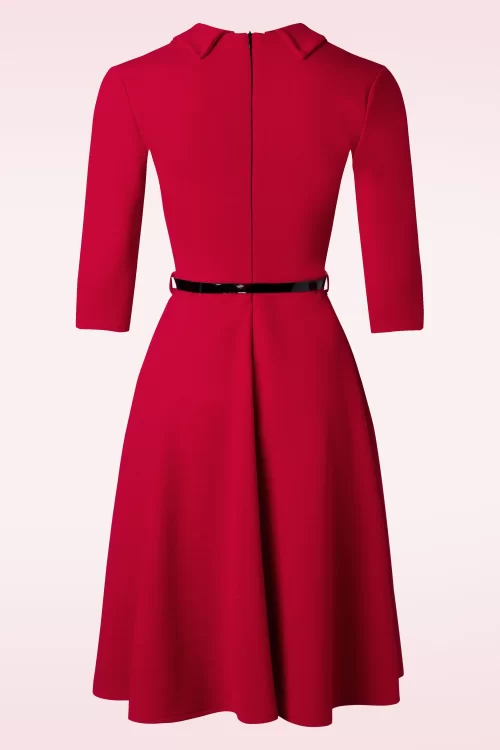 Vintage Chic for Topvintage Elena swing jurk in lippenstift rood