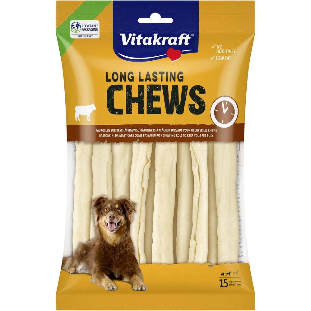 Vitakraft LONG LASTING CHEWS Tyggerulle - 16 cm - 15 stk.