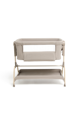 Beemoo CARE Motion Bedside Crib, Taupe/Wood