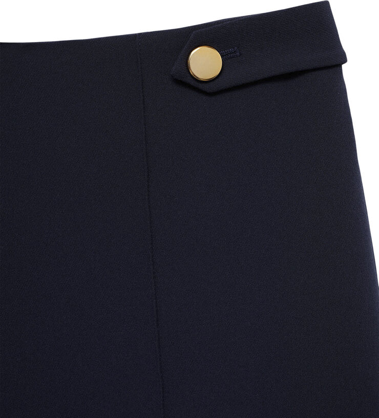 MANGO Buttons straight-fit trousers Navy