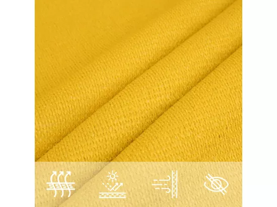 Voile d'ombrage 160 g/m² rectangulaire jaune 4x6 m PEHD